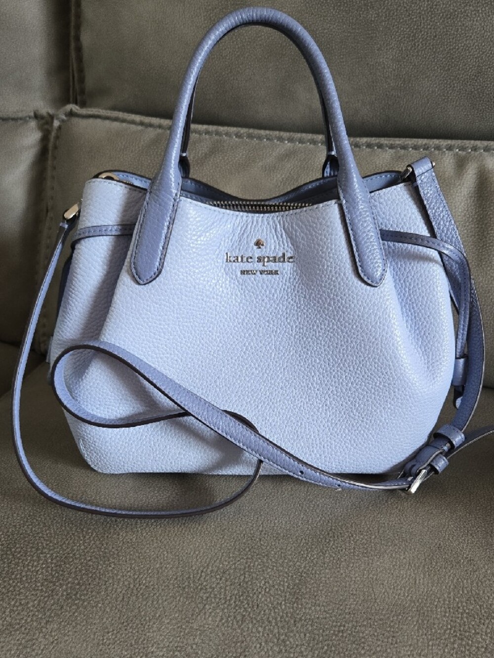 Kate Spade Small Dumpling Handbag, Periwinkle Blue, Multi-toned - Picture 2 of 13